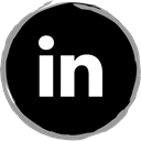 Social, Linkedin, media, Logo Black icon