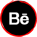 Logo, Social, media, Behance Black icon