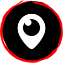 Periscope, Logo, media, Social Black icon