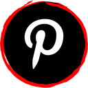 Logo, Social, pinterest, media Black icon