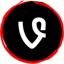 Logo, Vine, Social, media Black icon