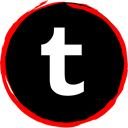 Tumblr, Social, Logo, media Black icon