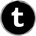 media, Social, Logo, Tumblr Black icon