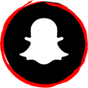 Snapchat, media, Social, Logo Black icon