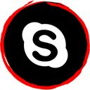 Logo, media, Skype, Social Black icon