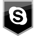media, Social, Skype, Logo Black icon