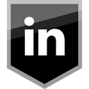 award, Social, media, Linkedin Black icon