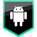 Logo, Social, media, Android Black icon