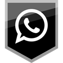 Logo, Social, Whatsapp, media Black icon