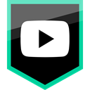 youtube, Logo, video, media, Social Black icon