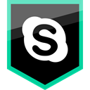Logo, Social, Skype, media Black icon
