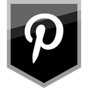 media, pinterest, Social, Logo Black icon