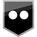 Logo, media, flickr, Social Black icon