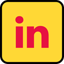 linked, Social, media, online, In Gold icon