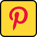 online, media, Social, pinterest Gold icon