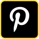 pinterest, online, Social, media Black icon