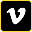 online, Vimeo, media, Social Black icon