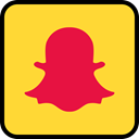 online, media, Social, Snapchat Gold icon