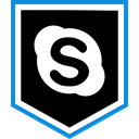 Logo, Skype, media, Social Black icon