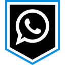 media, Social, Whatsapp, Logo Black icon