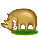 Animal, rhinoceros, Cartoon Black icon