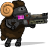 player, shock, Rifle Black icon