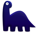brontosaurus, Cartoon, dinosaur MidnightBlue icon