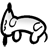 Animal, dog Black icon