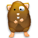 Animal, hamster Black icon