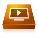 player, adobe, media, shaded SaddleBrown icon