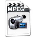Mpeg, mpg, video Black icon