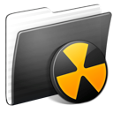 Burnable, Folder, stripped DarkSlateGray icon