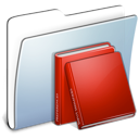 Folder, smooth, Graphite, Library Black icon