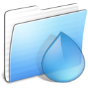 torrent, Folder, Aqua, stripped CornflowerBlue icon