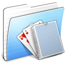 stripped, Folder, deck, Aqua, card Black icon