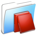 smooth, Folder, Aqua, Library Black icon