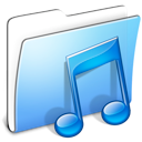 Aqua, smooth, music, Folder CornflowerBlue icon