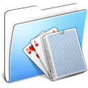 deck, card, smooth, Aqua, Folder Black icon