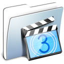 film, smooth, movie, Folder, video, Graphite Black icon