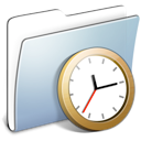 alarm clock, smooth, Folder, Alarm, Graphite, history, time, Clock Black icon