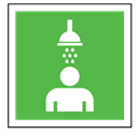 Shower, sos, Code, emergency, sign LimeGreen icon
