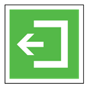 Code, sos, emergency, sign, Arrow, Exit LimeGreen icon