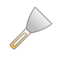 Build, repair, instrument, Spatula, shovel, tool, tools Black icon