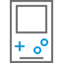 gaming, Gameboy, duo, play, gamepad DimGray icon