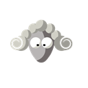 Cartoon, Animal, Sheep, funny Black icon