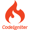 Php, Coding, Codeigniter, Development, Logo, js, framework OrangeRed icon