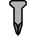 tools, Nail, Short DarkGray icon