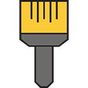 Brush, tools, paint, Art, utensils, Painting, house repair SandyBrown icon