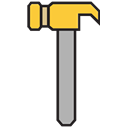 repair, tools, Maintenance, hammer Black icon