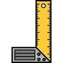 tools, ruler, Measurement, Corner Black icon